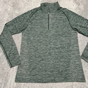 Lululemon Shirt Mens XL Tech 1/4 Quarter Zip Pullover Green Qzip Athletic Gym